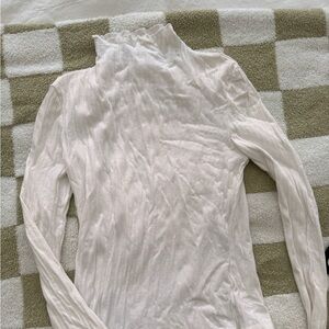 Mock neck ribbed long sleeve